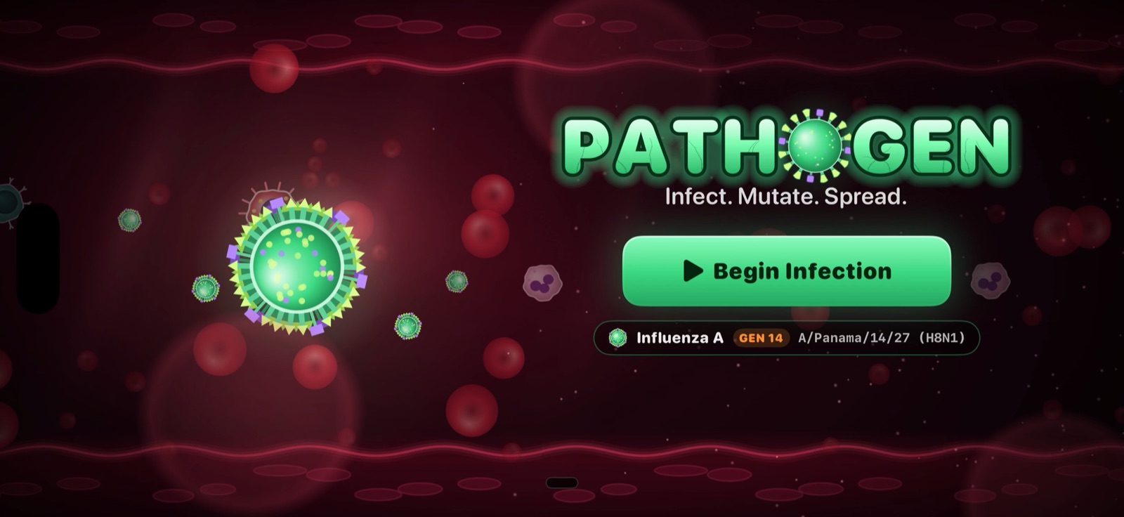 The title screen